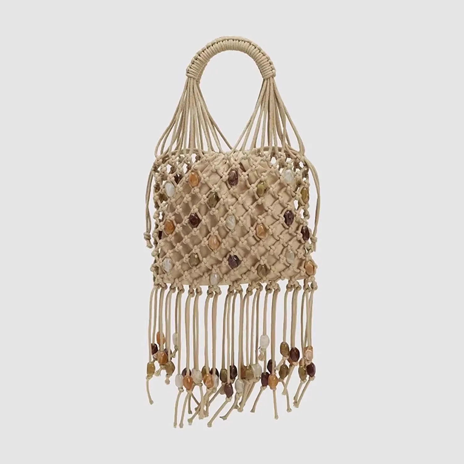 

Knitted beads Women's Bag Bead Hollow Fashion Women's Shoulder Bag 2025 New Hot Selling VersatileTote Bag