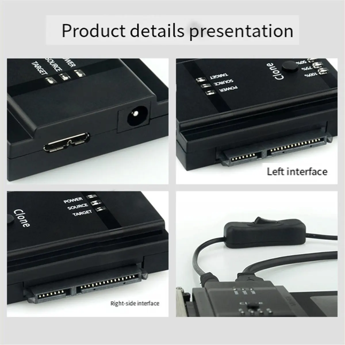 

Новый USB3.0 2026: Устройство для автономного клонирования жестких дисков 2.5/3.5 дюйма, подключение двух дисков, копирование через последовательный порт, универсальный кабель для жестких дисков
