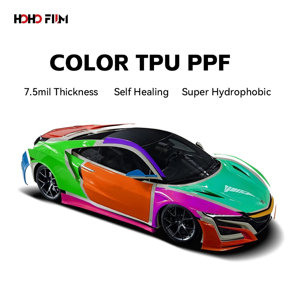 

HOHOFILM самовосстанавливающаяся, против царапин, против пожелтения, глянцевая, зеленая, автозащитная, защитная пленка для автомобильной краски, цвет ТПУ, PPF