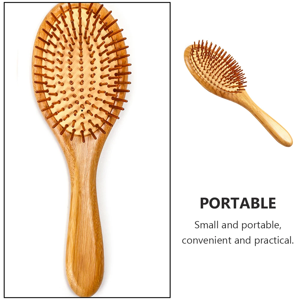 

1Pcs Wooden Anti-Static Comb Mini Cushion Hairbrush Durable Comfortable Massage Comb Practical Portable for Home