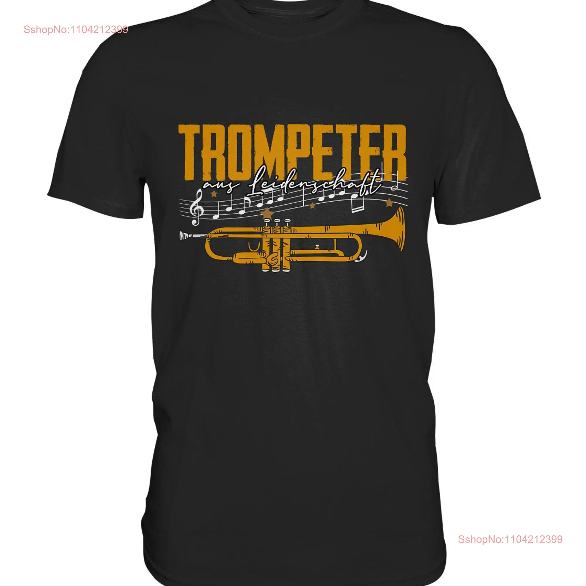 Trumpeter Brass Music Trumpet T Shirt long or short sleeves