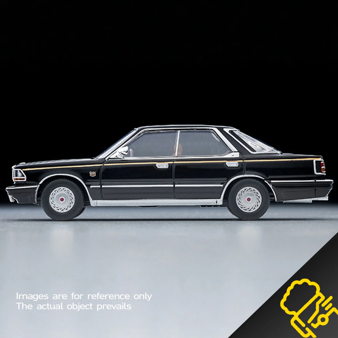 In stock 1:64 N168c Duke Black 1985-style alloy replica car model, boy toy gift, room collection statue