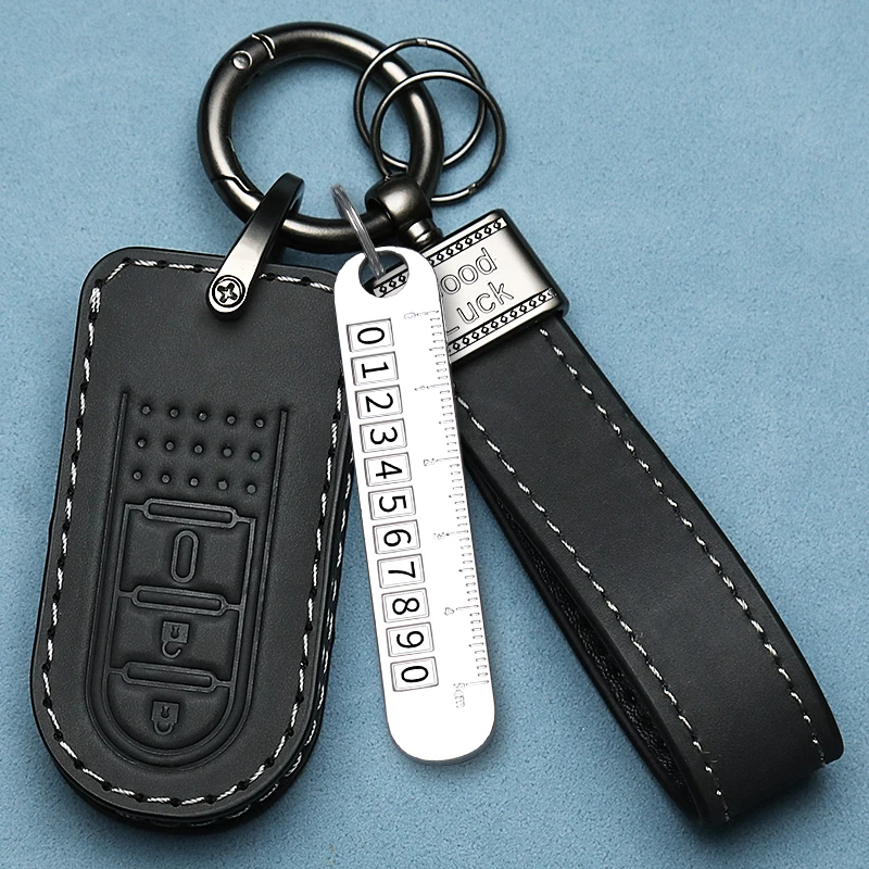 Simulated leather Remote Key Case Fob Shell Cover for Toyota Roomy Tank for Daihatsu LA600S LA610S LA150S Move 2015-2019 Cover