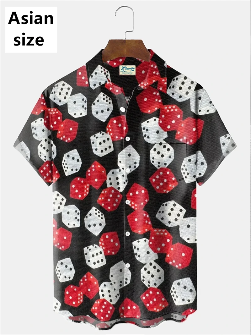 Camicie hawaiane con motivo di gioco da poker stampato in 3D per uomo Top a maniche corte moda estiva Camicetta da donna Harajuku estiva di nuovo design