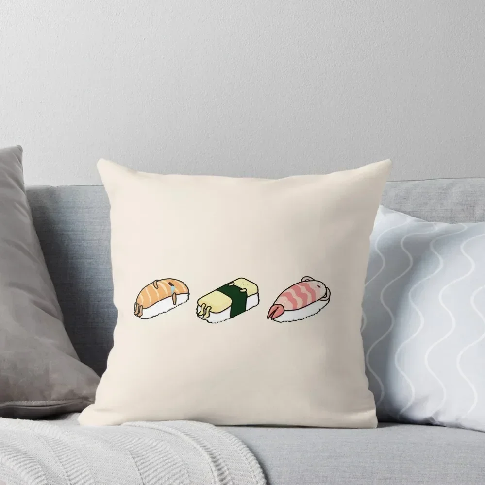 

Sushi Bed - 3 Pack Throw Pillow Luxury Pillow Case pillows decor home anime girl Sofa Cushions Covers pillow