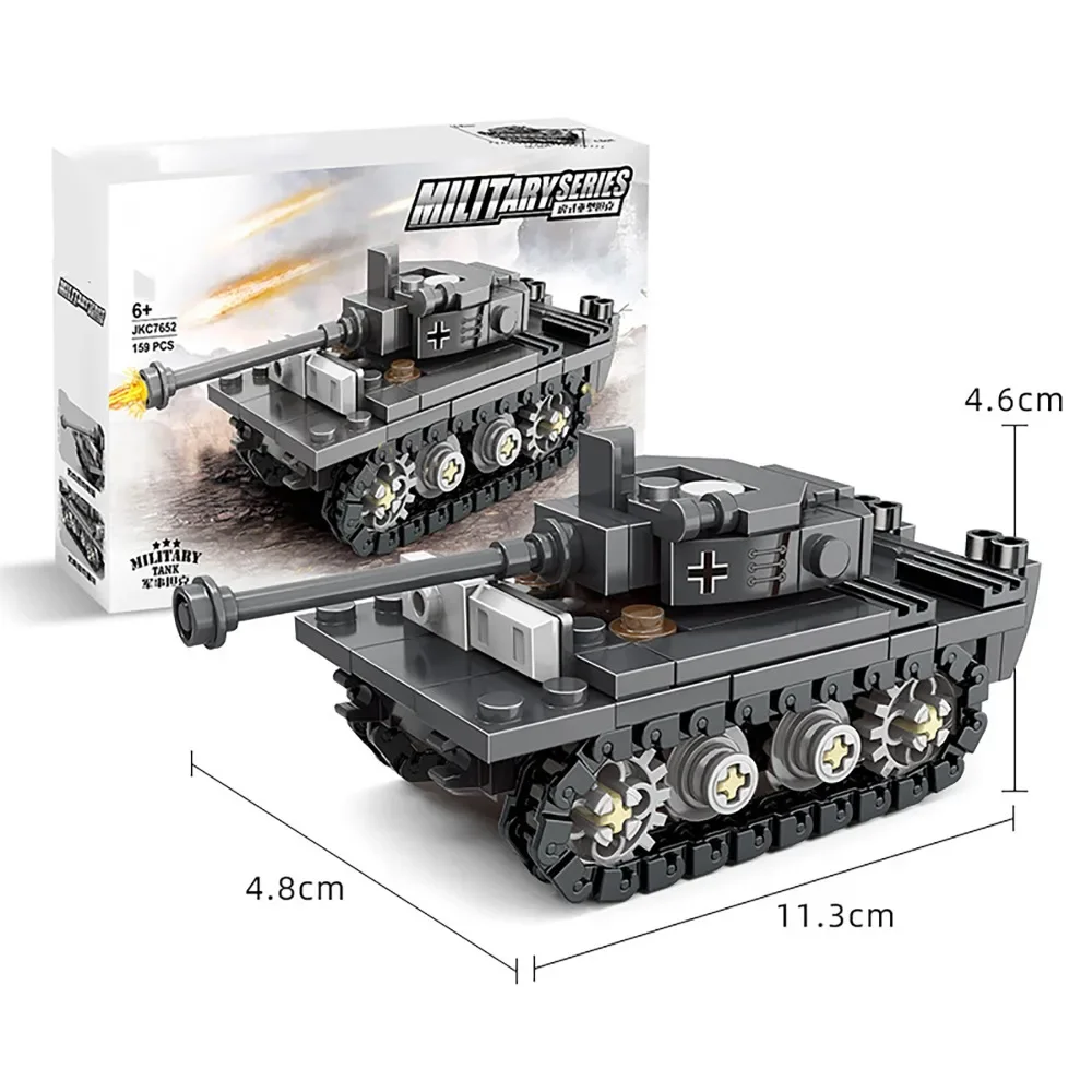 Jkc7652 tanque pesado tigre 159 peças kit de montagem de madeira campo militar diorama modelo de exibição histórica presente