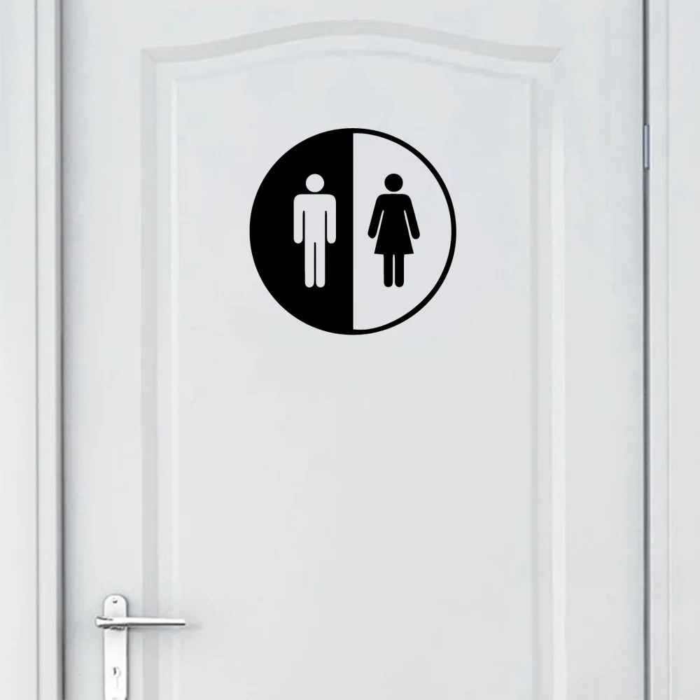 1 pc pretty toilet or WC Nursery Wall Stickers Vinyl Art Decals For bedroom bathroom washroom Home Decor Art Decor Wallpaper