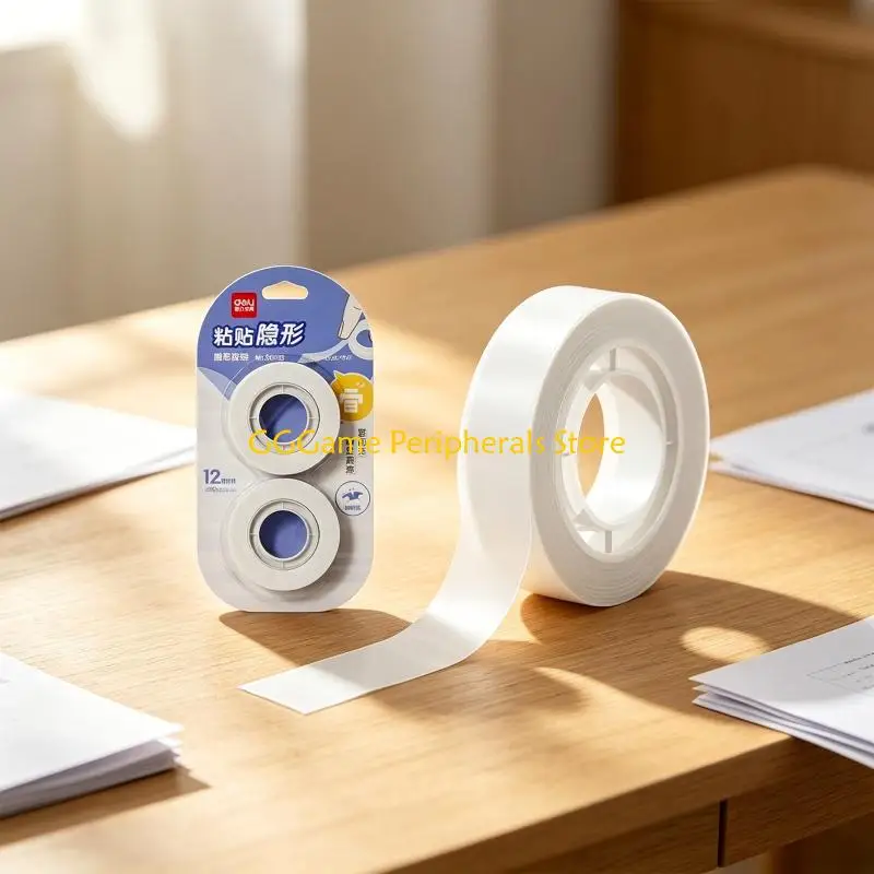 U55B – ruban adhésif Invisible en polypropylène transparent, amovible, pour usage bureau, 2 pièces