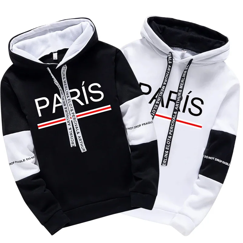 Paris Fashion Herren-Kapuzenpullover, Jogginghose, hochwertiger Kapuzen-Langarmpullover für Herren, ganzjährig, täglich, kausal, Sport-Sweatshirts