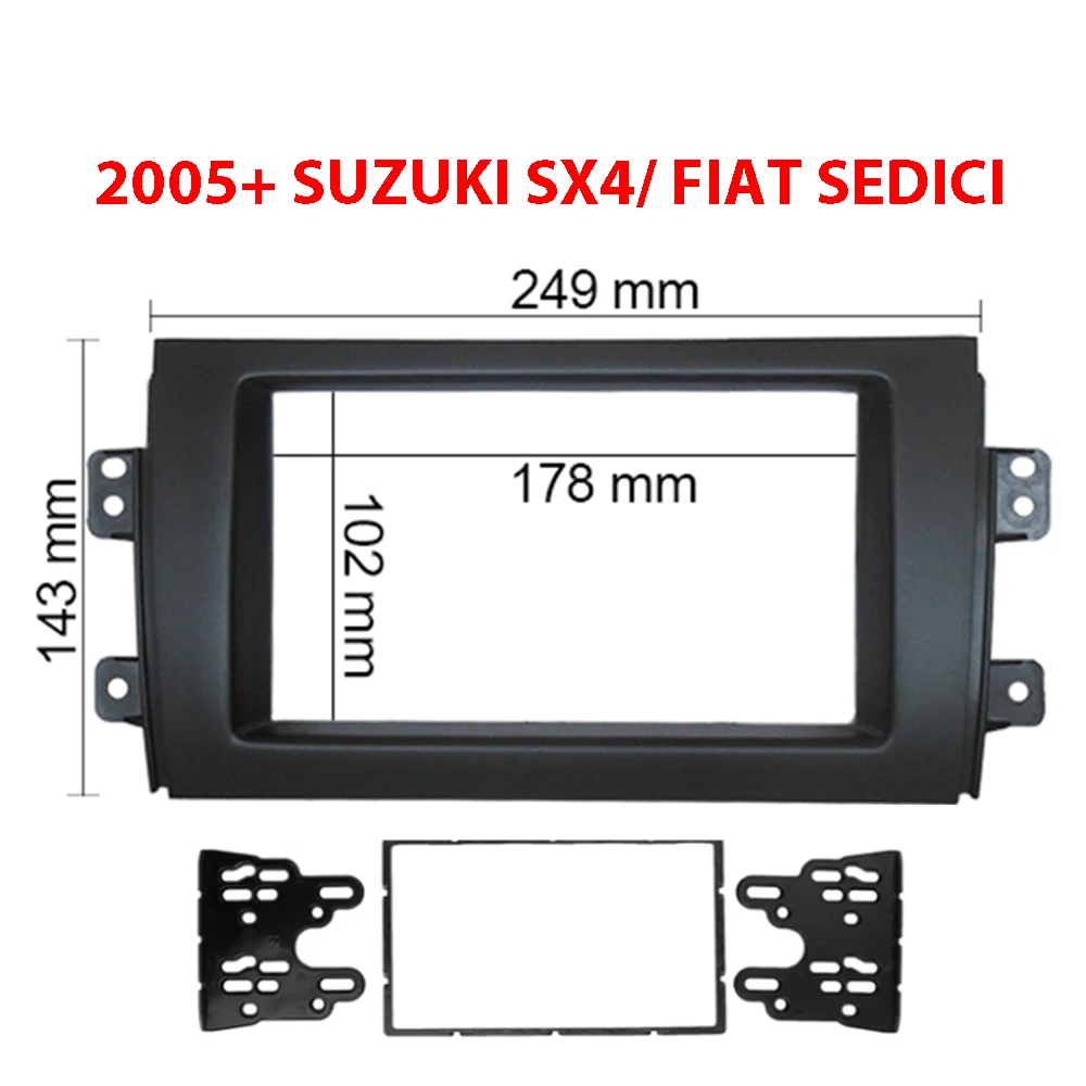

Car DVD Player Panel Frame 2Din Stereo Trim Cover Auto Radio Audio Fascias Fit Automotive Accessories For Suzuki SX4 Fiat Sedici