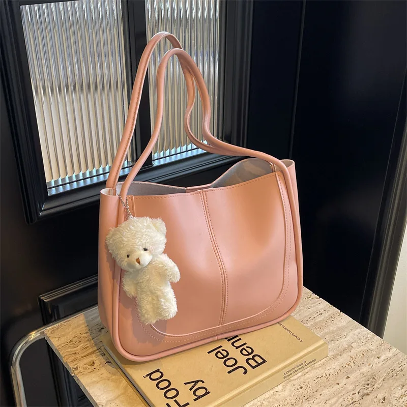 women's large-capacity bag shoulder textured tote bag work commuter bag