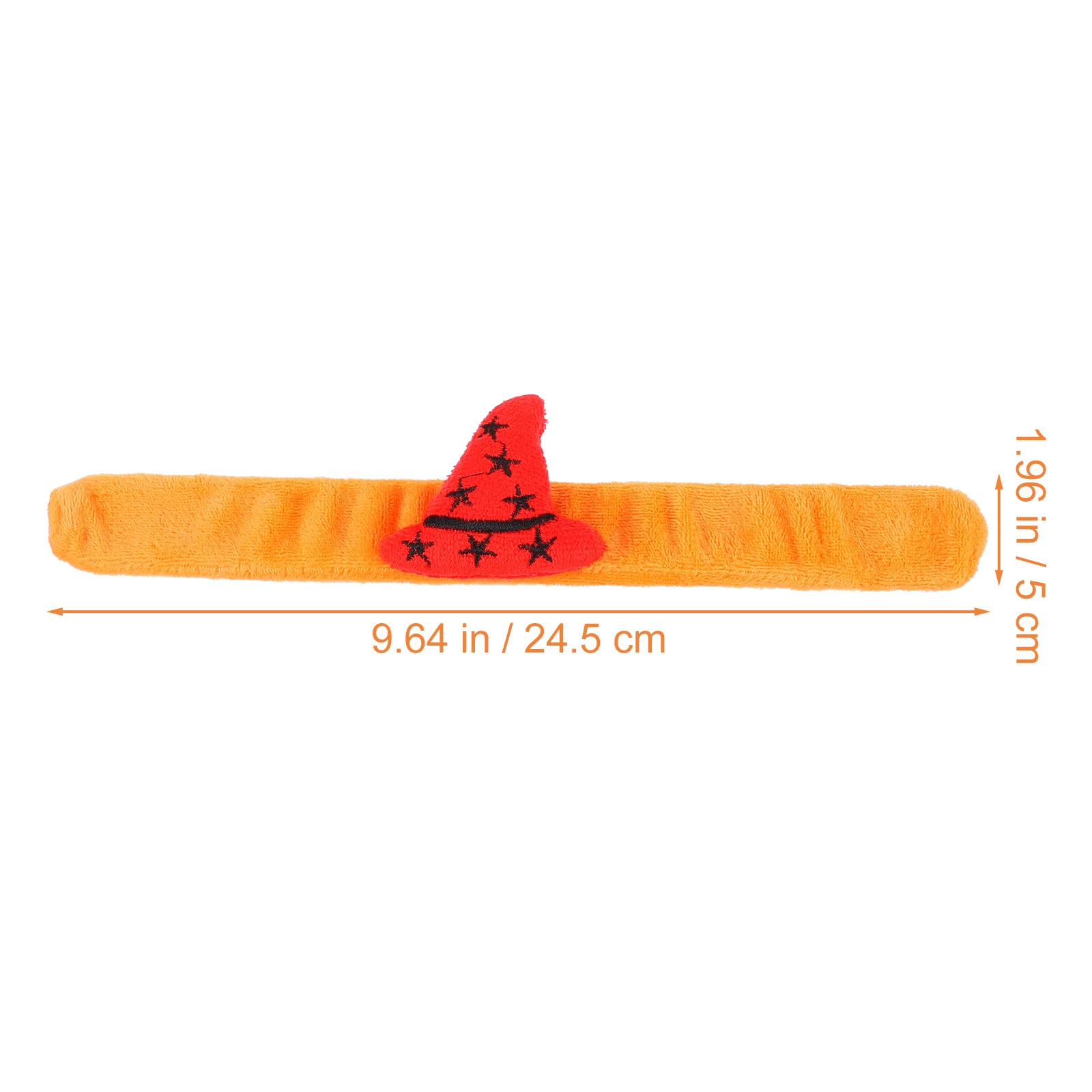 

2 Pcs Pumpkin Pop Ring Funny Slap Bracelets Halloween Decor Wrist Bands Fabrics Snap for