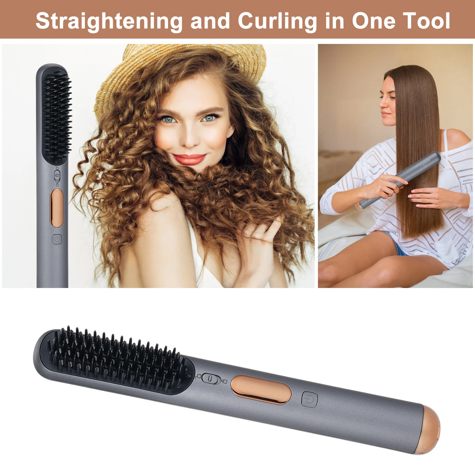 

Electric Hot Comb Straight Hair Straightener Comb Straightening Brush Negative Ion Multifunctional Anti-Scalding Styling Tool