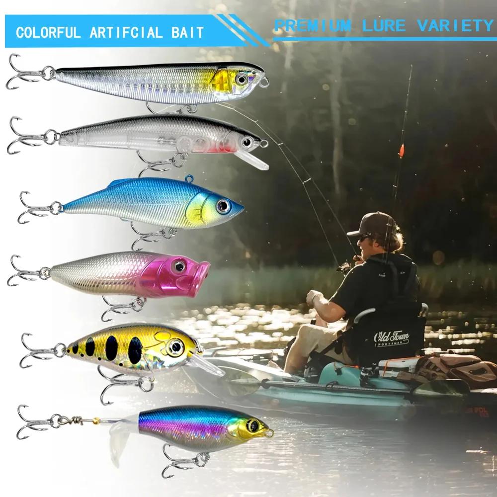 83 pçs conjunto de isca de pesca aleatória caixa cega isca minhoca sapo glitter isca macia isca de peixe com lantejoulas equipamento anzol