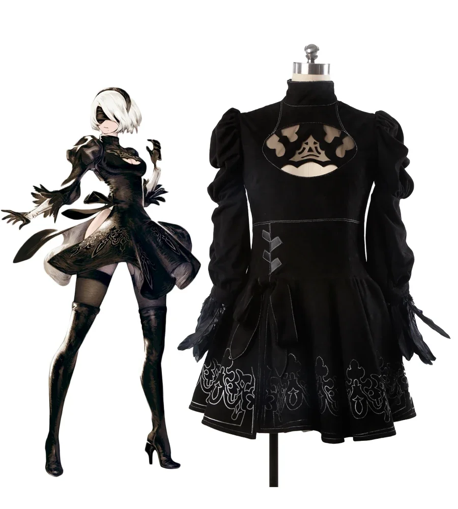 

Custom Made NieR: Automata YoRHa No.2 Type B (2B) Cosplay Costume Any Size