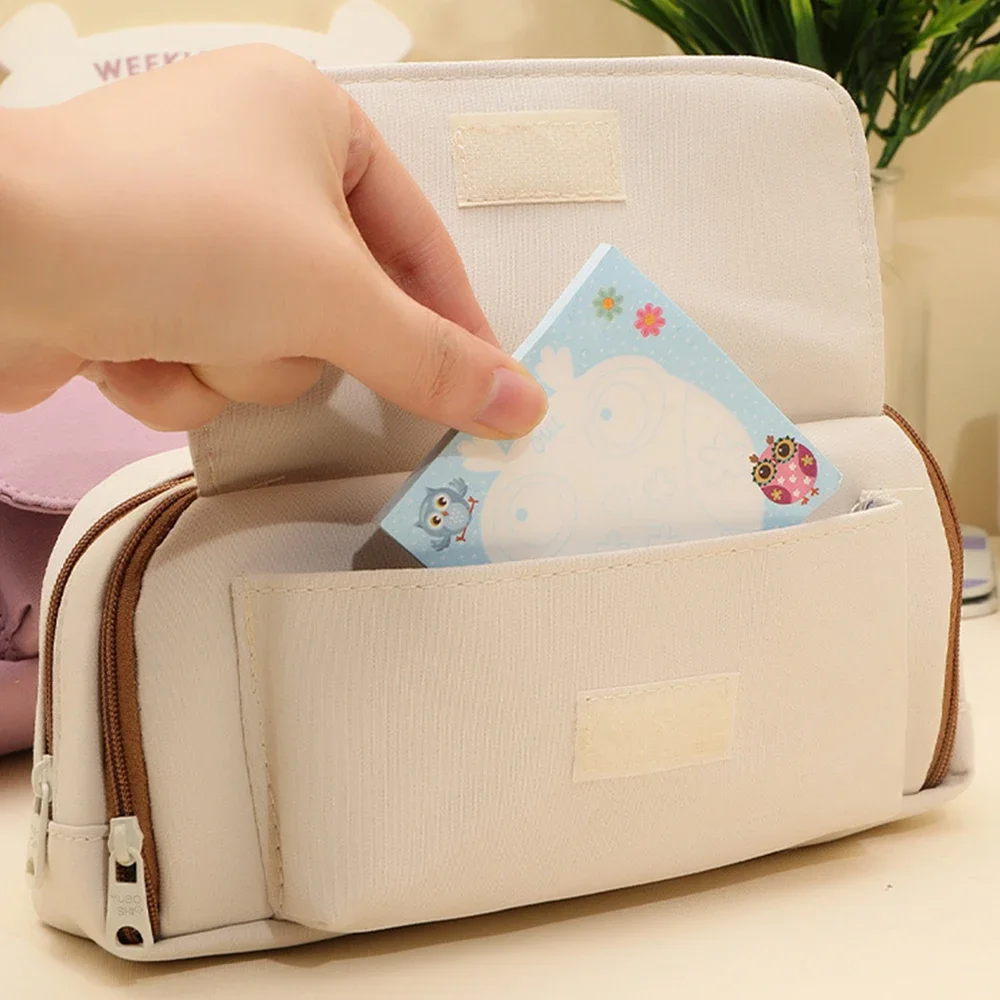 مقلمة ذات سعة كبيرة مكونة من 5 طبقات حقيبة أقلام رصاص للطلاب متعددة الأغراض وأسلوب بسيط ومستلزمات مكتبية مدرسية جمالية