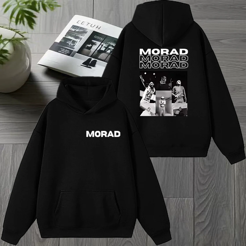 

Hot Rapper Morad MDLR Album Double Sided print streetwear 2025 Men women vintage hip hop Hoodie Unisex Fleece Casual Sweatshirt