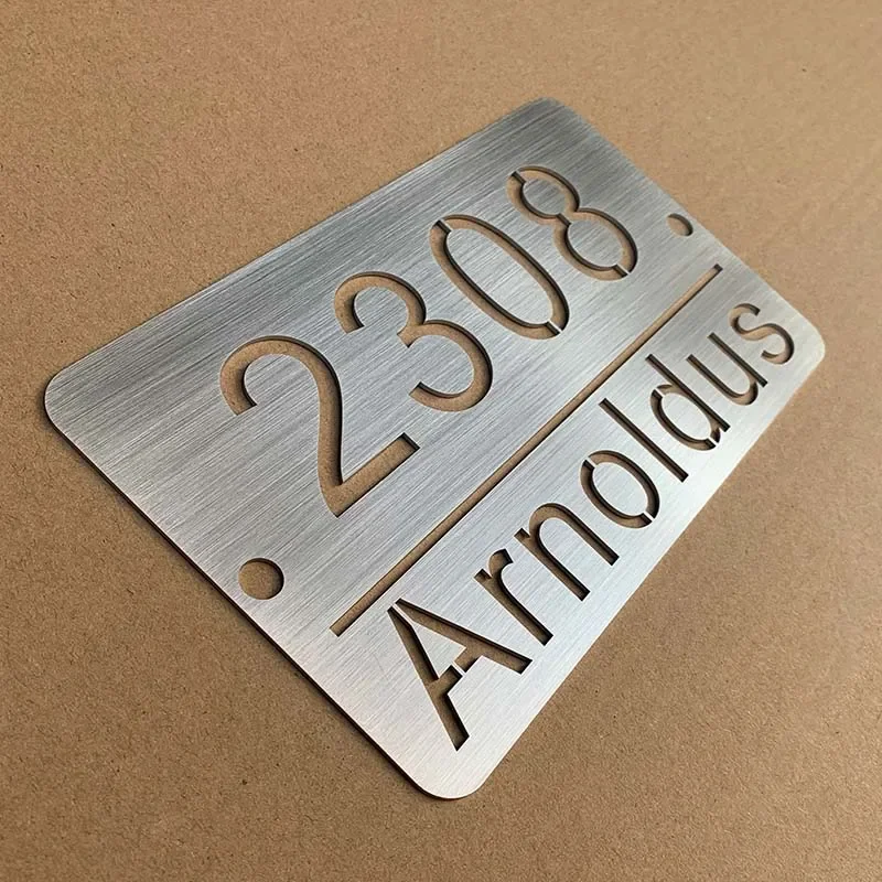 20cm/30cm Stainless Steel Door Plates Hollow House Numbers Custom Signs Outdoor Floating Street Road Garden Metal Address Boards