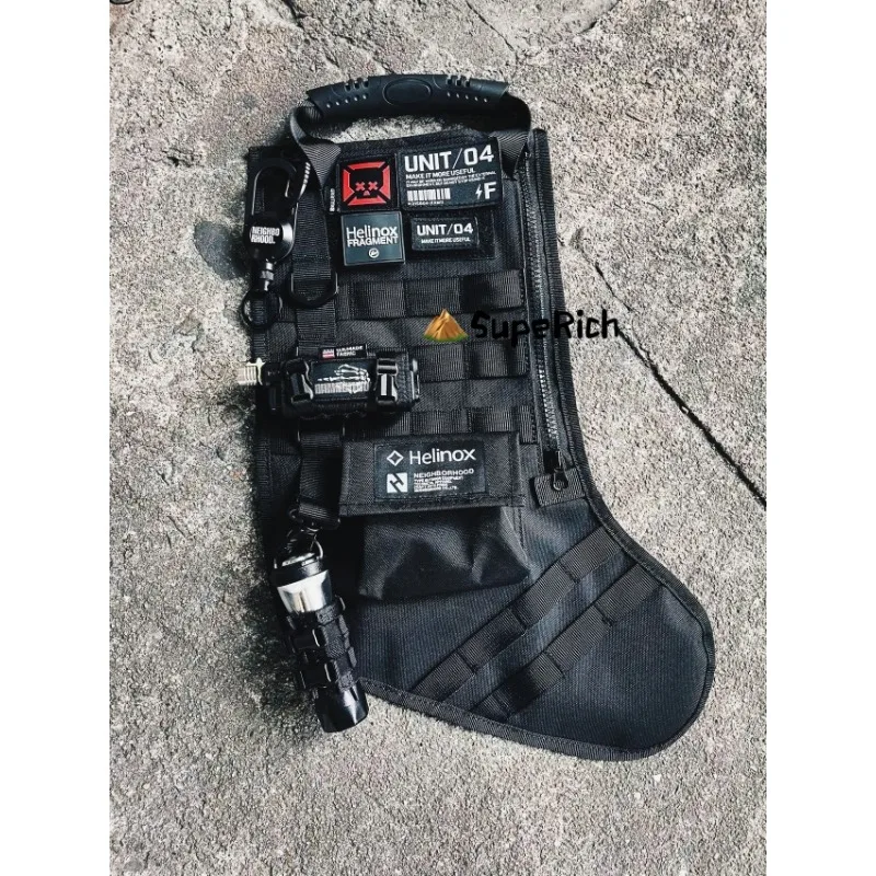 Nbhd tactical Christmas socks bag backpack pendant diy hook and loop clutch bag tactical bag storage bag