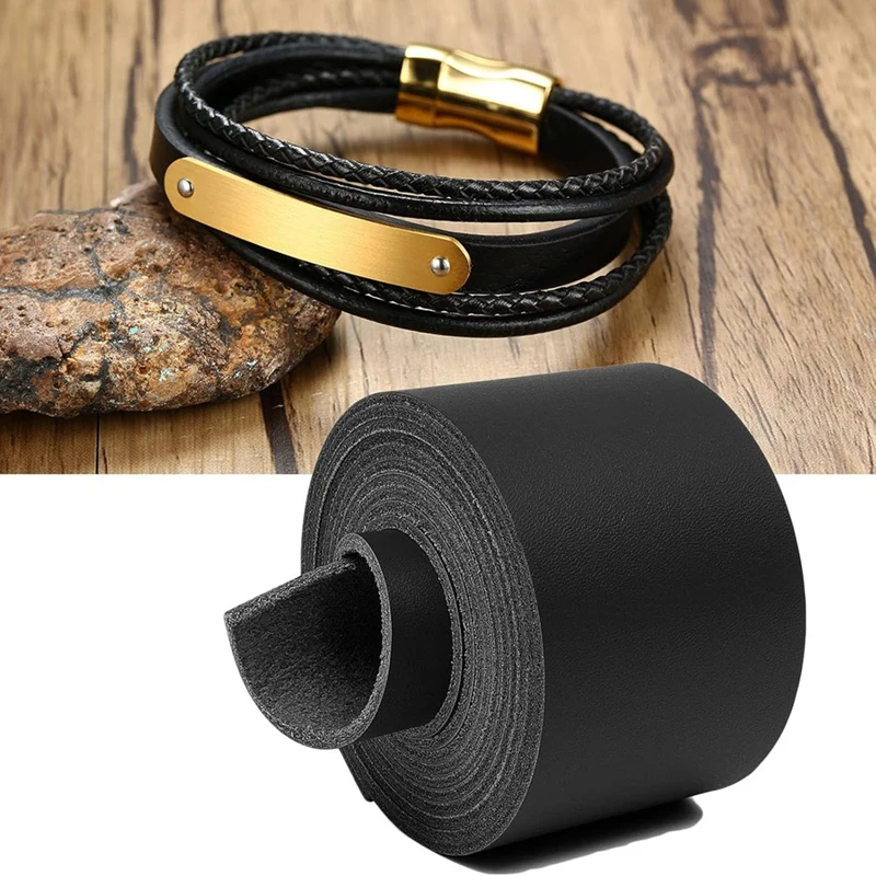 2In Wide Flat Leather Straps For Crafts,8In Long Top Grain Leather Strips 2Mm Thick Leather Strips For DIY Crafts