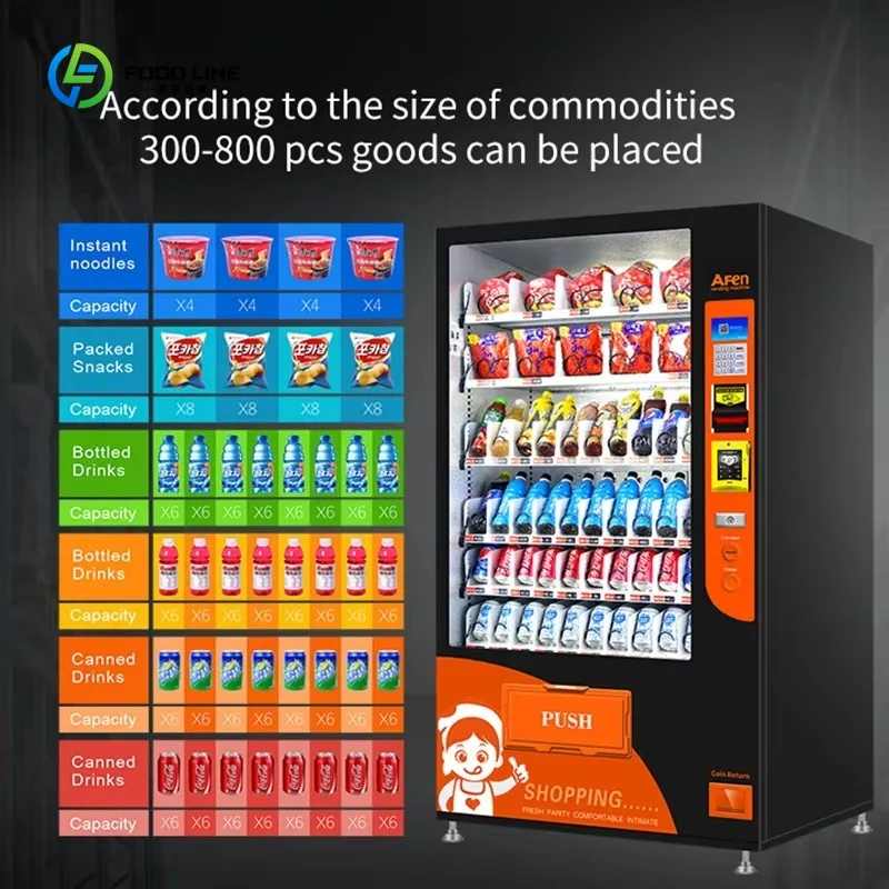 Automatic Vending Snacks and Beverage Vending Machines for Office