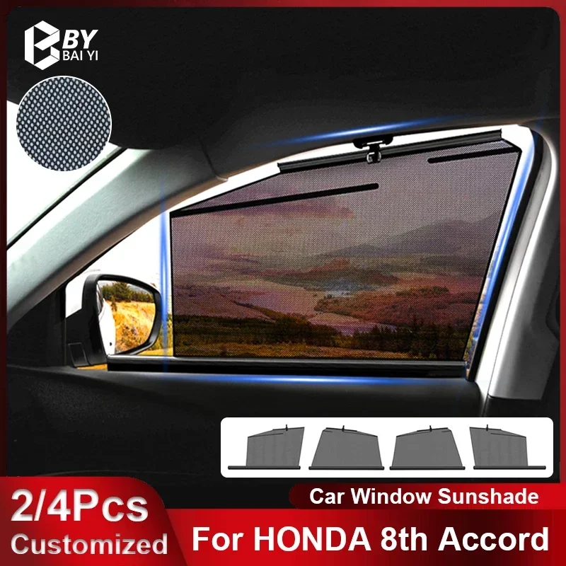 

For HONDA 8th Accord 2008-2012 Car Lifting Window Sunshade Auto Lifting Sun Shades Customizable Front Rear Windshield Protect