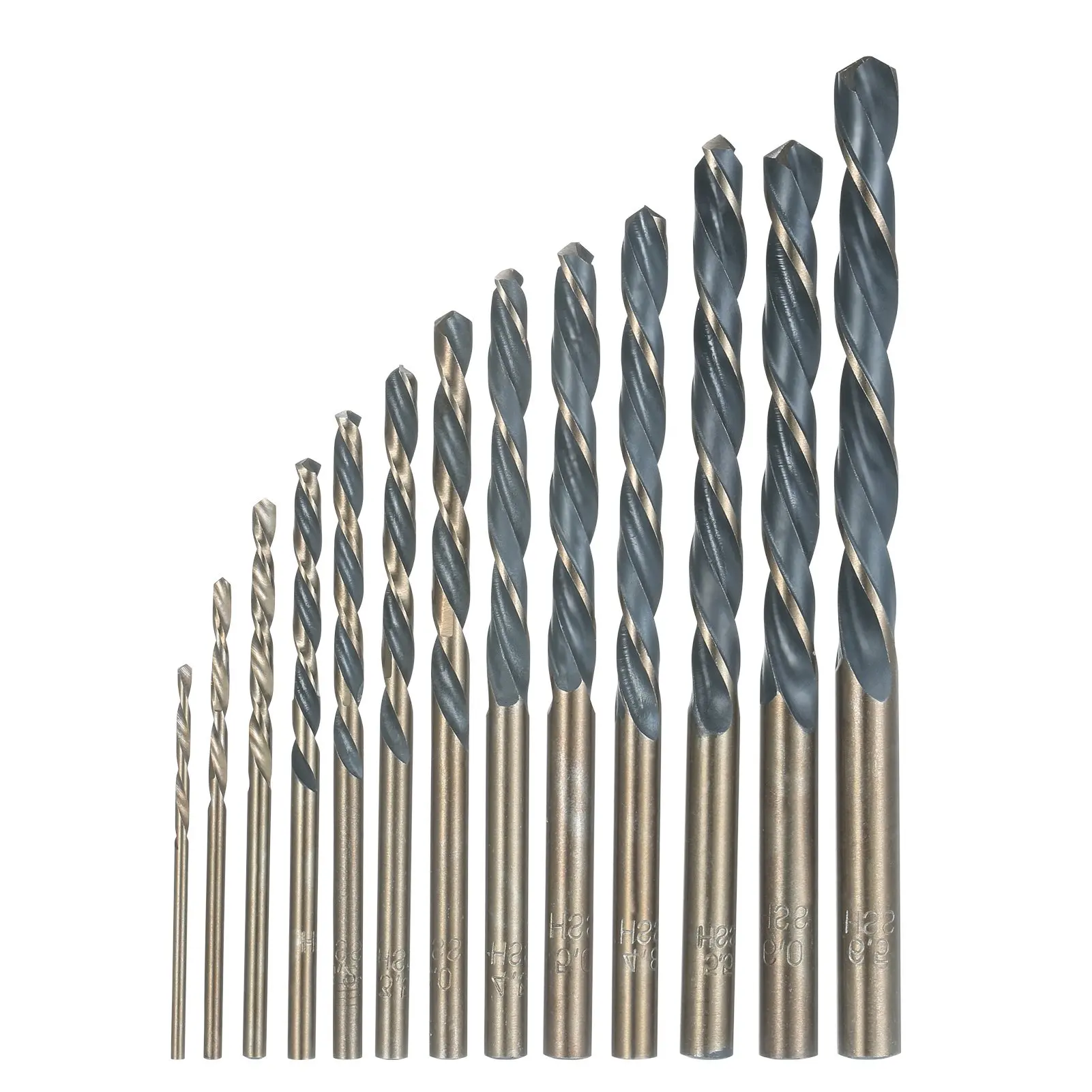 

13Pcs High-Speed Steel Drill Bit Hard Metal HSS Twist Bit Stainless Steel Drilling Twist Drill Set with Storage Case