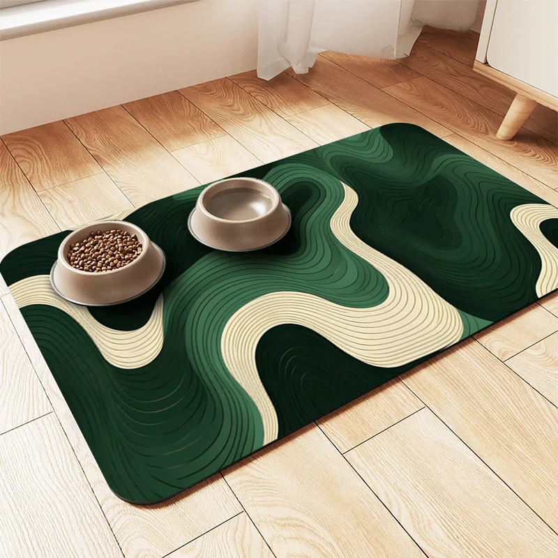 1pc of Feeding Mat for Pets That Dries Quickly, Is Splash-Proof, Absorbent, Non-Slip, Durable, And Easy to Clean