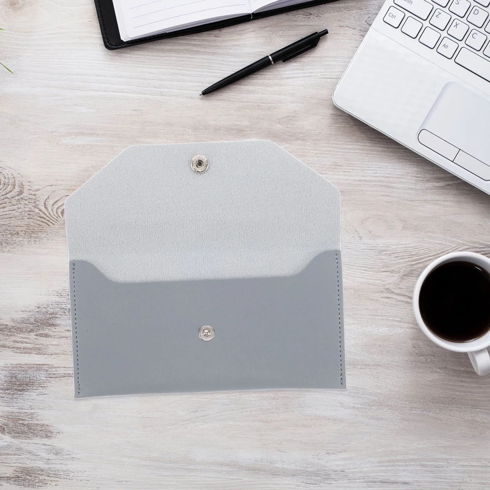 Stylish PU Wallet Small Cash Envelope Organizer for Women Men Reusable Card Pouch Cute Compact Travel for Cash