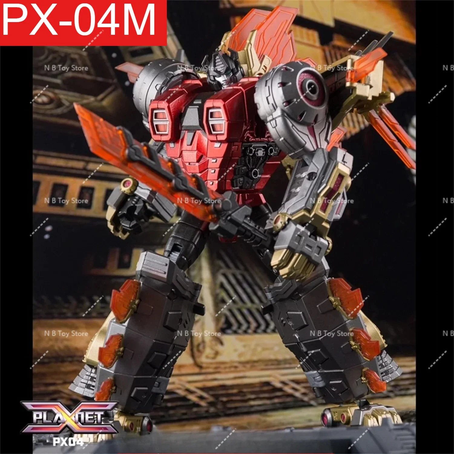 

Action Character Transformation Toy Planet X PX-04M PX04M, Metallic, Snarl Summanus, Box Robot