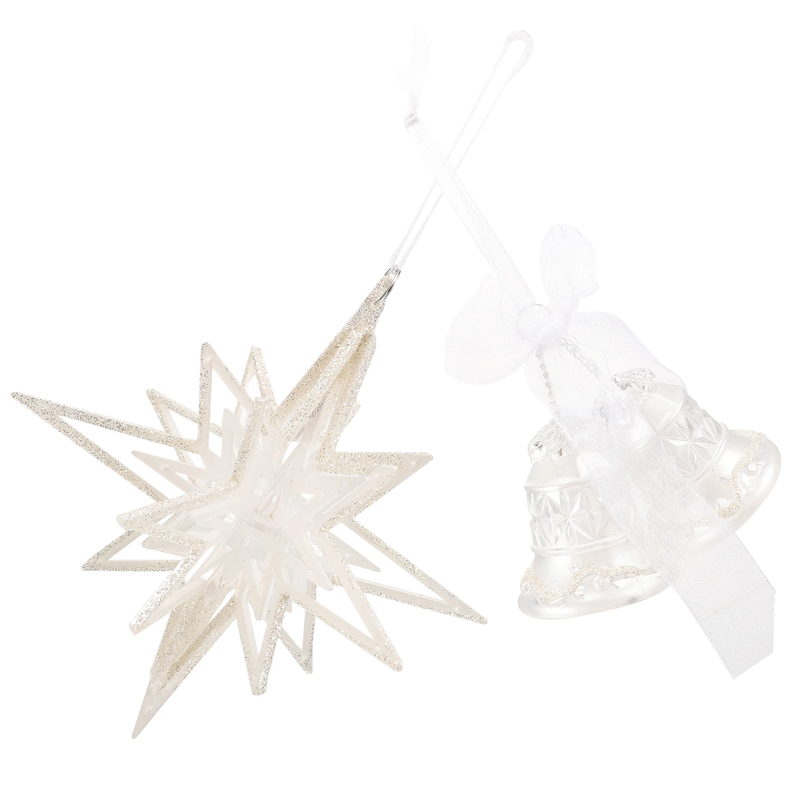 

2Pcs Christmas Decorations Acrylic Hanging naments Star Xmas Party Xmas Tree naments Layout