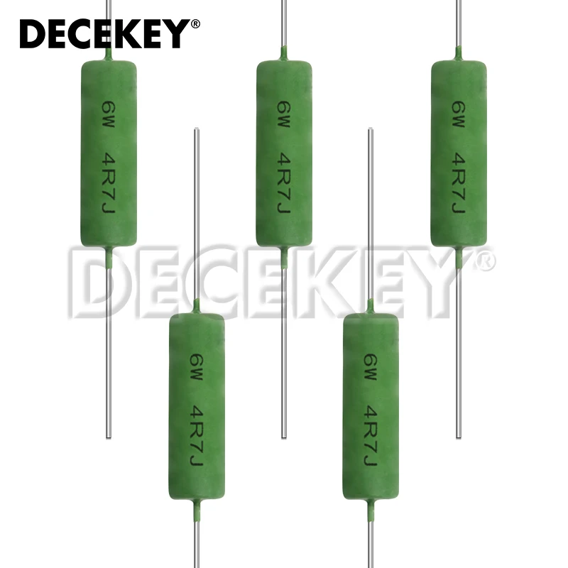 5 sztuk RX21 6W oporność drutu 5% 1R 10R 100R 1K 10K 12K 15K 18R 20R 22R 24R 27R 33R 36R 0.05 0.22 0.1 1 10 100 ohm rezystor