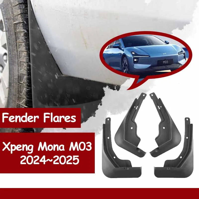 

Car Mudflaps Fender Flares for Xpeng Mona M03 2024~2025 Rear Fenders Splash Guard Wheel Protecti Mud Exterior Parts Accessorie.