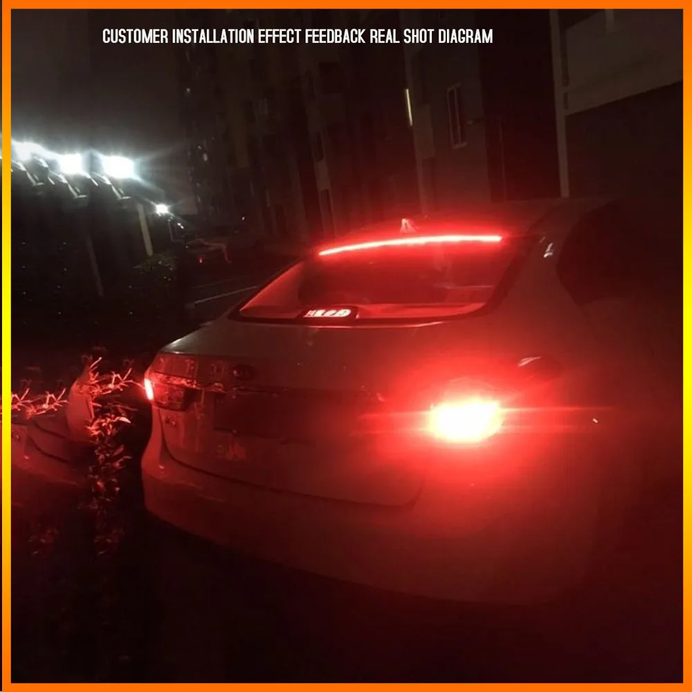 شريط إضاءة تحذيري عالي التركيب LED للسيارات مع ضوء تدفق فرامل التوجيه وظائف متعددة ضوء الفرامل #5