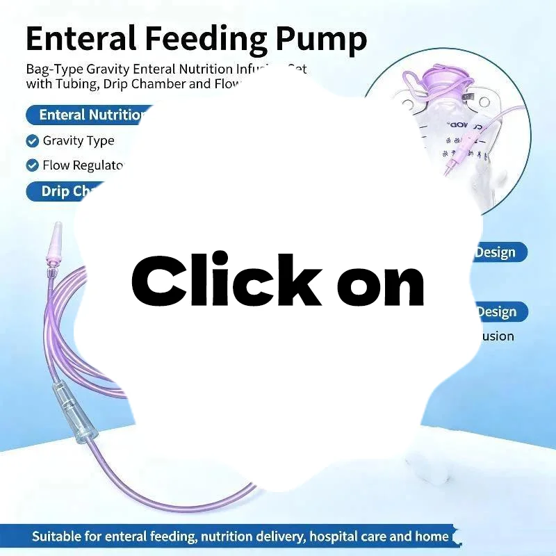 1200ml  Plastic Feeding Bag Enteral Nutrition Supply Bag Nasal Feeding Nutrient Gravity Pump Transparent Tube Bag