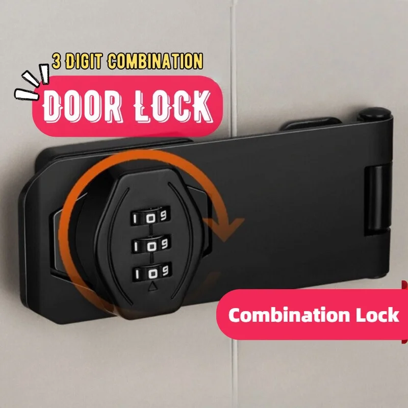 3 Digit Household Security Cabinet Password Locks Keyless Drawer Combination Coded Door Cabinets Home Hardware Zinc Alloy Latch
