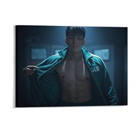 Wi Ha Joon Shirtless Sexy Hwang Jun Ho Canvas Painting Cinema Vintage Printing Living Room Retro Framed Wall Painting