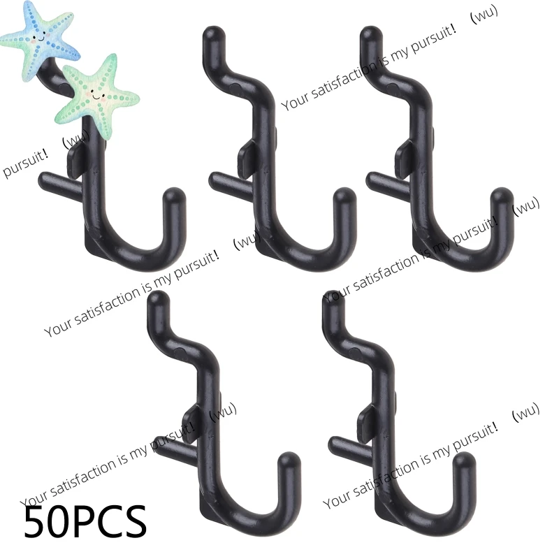 50 Pcs/100 Pcs Black Pegboard Hooks Heavy Duty Garage Storage Utility Hooks