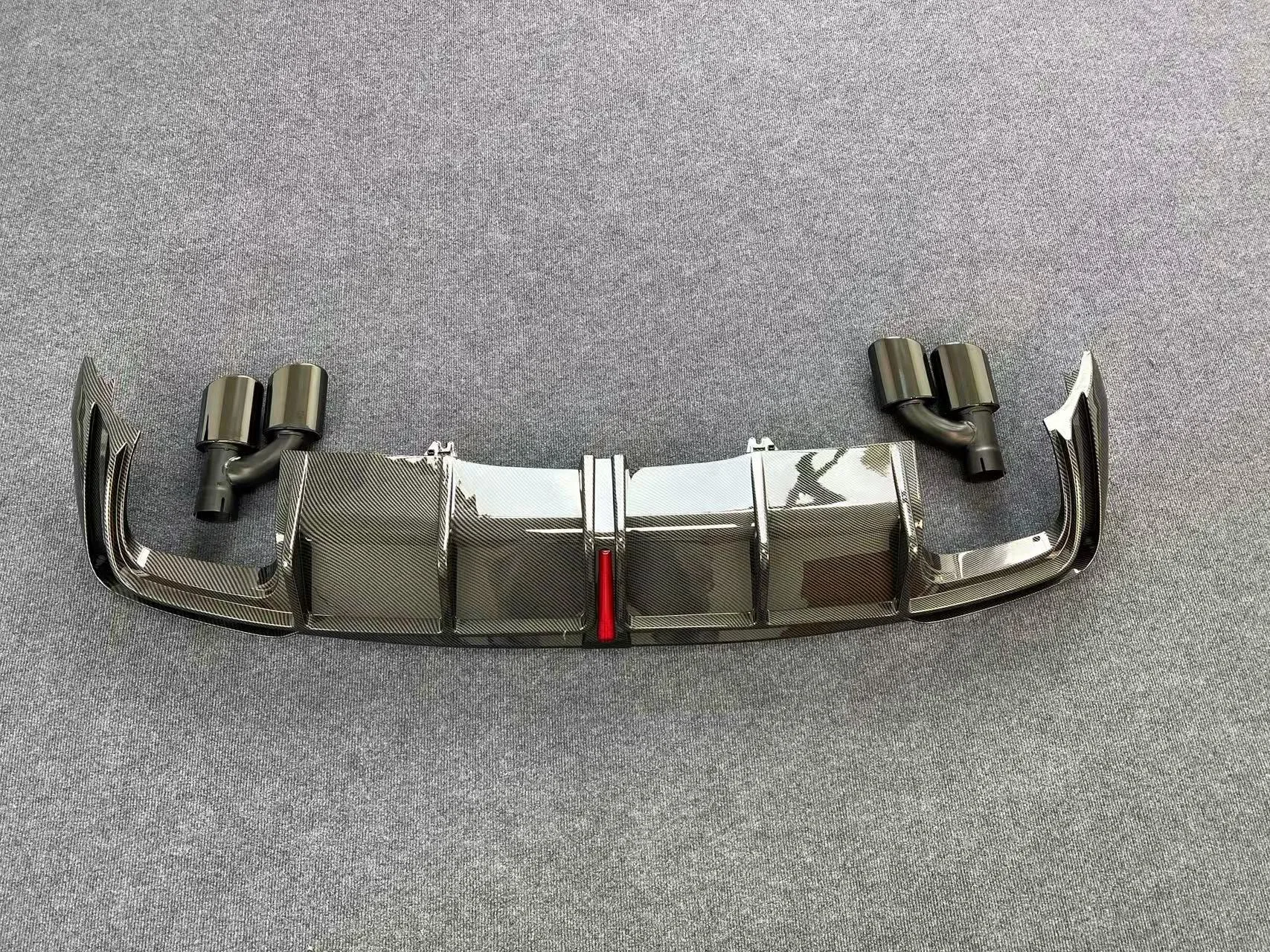 Achterbumper Lip Diffuser Voor Audi A4 S-Lijn S4 B9.5 Sport 2020 2021 2022 2023 2024 4-Deur Auto Diffuser Spoiler Carbon Kleur/PP