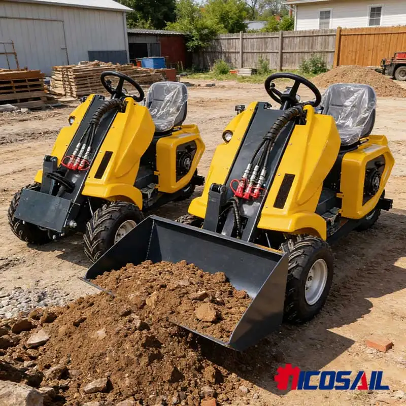 

﻿ Compact 3wheel Mini Skid Steer Loader for Complex Environments - Flexible Steering & Multi-Purpose Functionality