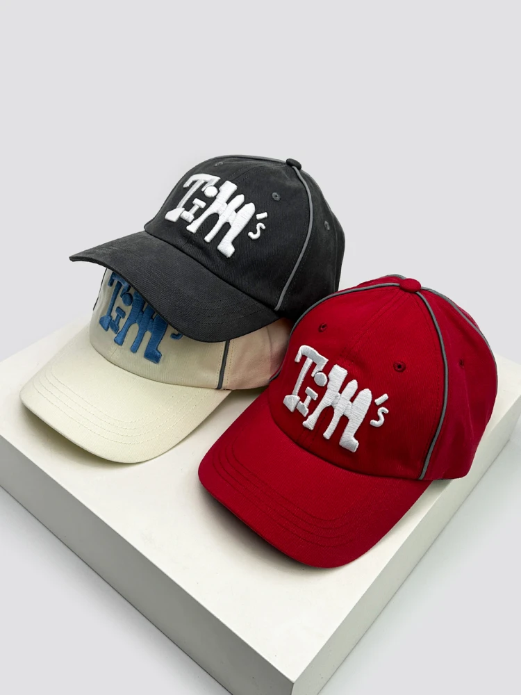 

Spring and summer new letter embroidery baseball hat sunshade retro personalized street cap