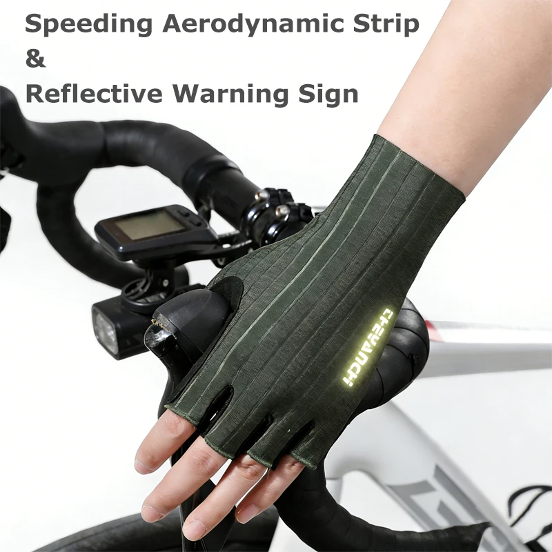 

Half Finger Cycling Gloves Summer Breathable Shock Absorption Non‑Slip Wear Resistant Road Bike Gloves for Outdoor Sports Ridin