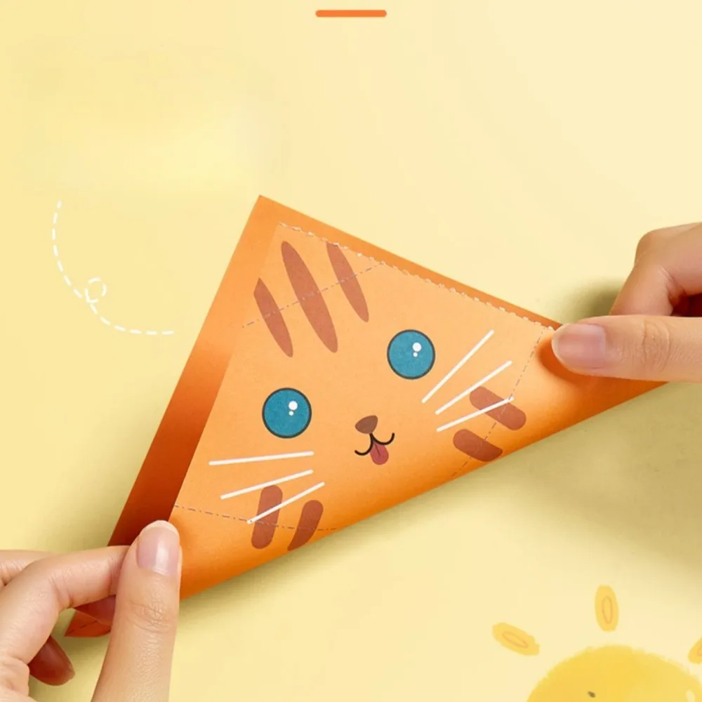 30 Pages Montessori Toys DIY Kids Craft Toy 3D Cartoon Animal Origami Handcraft Paper Art Learning Educational Toys for Children