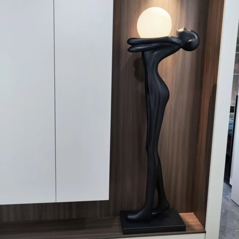 

art sculpture ball floor lamp creative designer hotel lobby exhibition hall villa sales department ornament