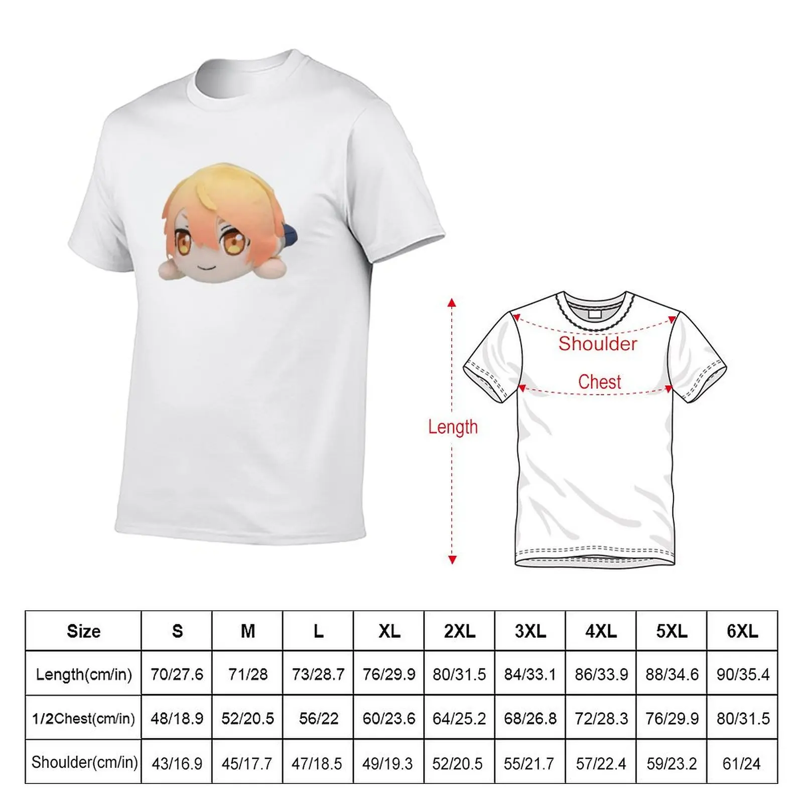 Tsukasa Tenma plush T-shirt summer top cute clothes plain t shirts men