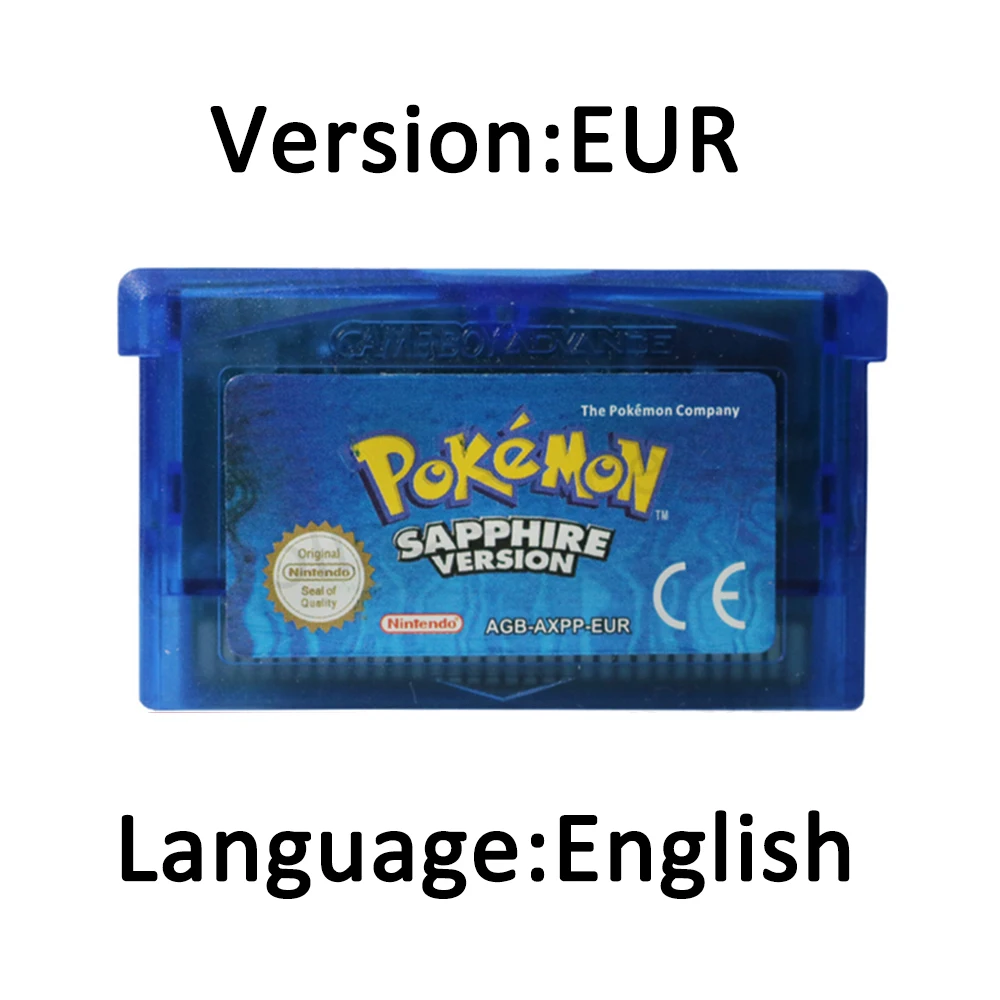 Pokemon GBA-serie 32-bit videogamecartridge Consolekaart Pokemon Emerald FireRed LeafGreen Ruby Sapphire Meertalig - afbeelding 1