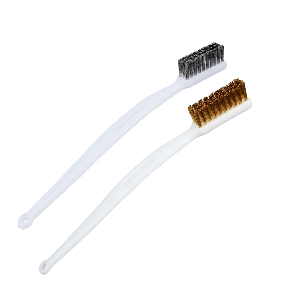 3Pcs Copper Wire Toothbrush Nozzle brush For 3D Printer Ender 3 Extruder Cleaner Tool Copper Brush Stainless Steel Brush