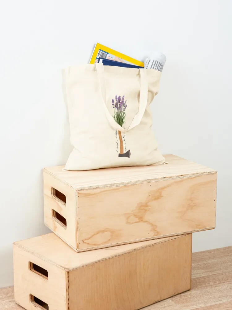 I Buried a Hatchet, It’s Coming Up Lavender Signature Tote Bag tote men's custom screen