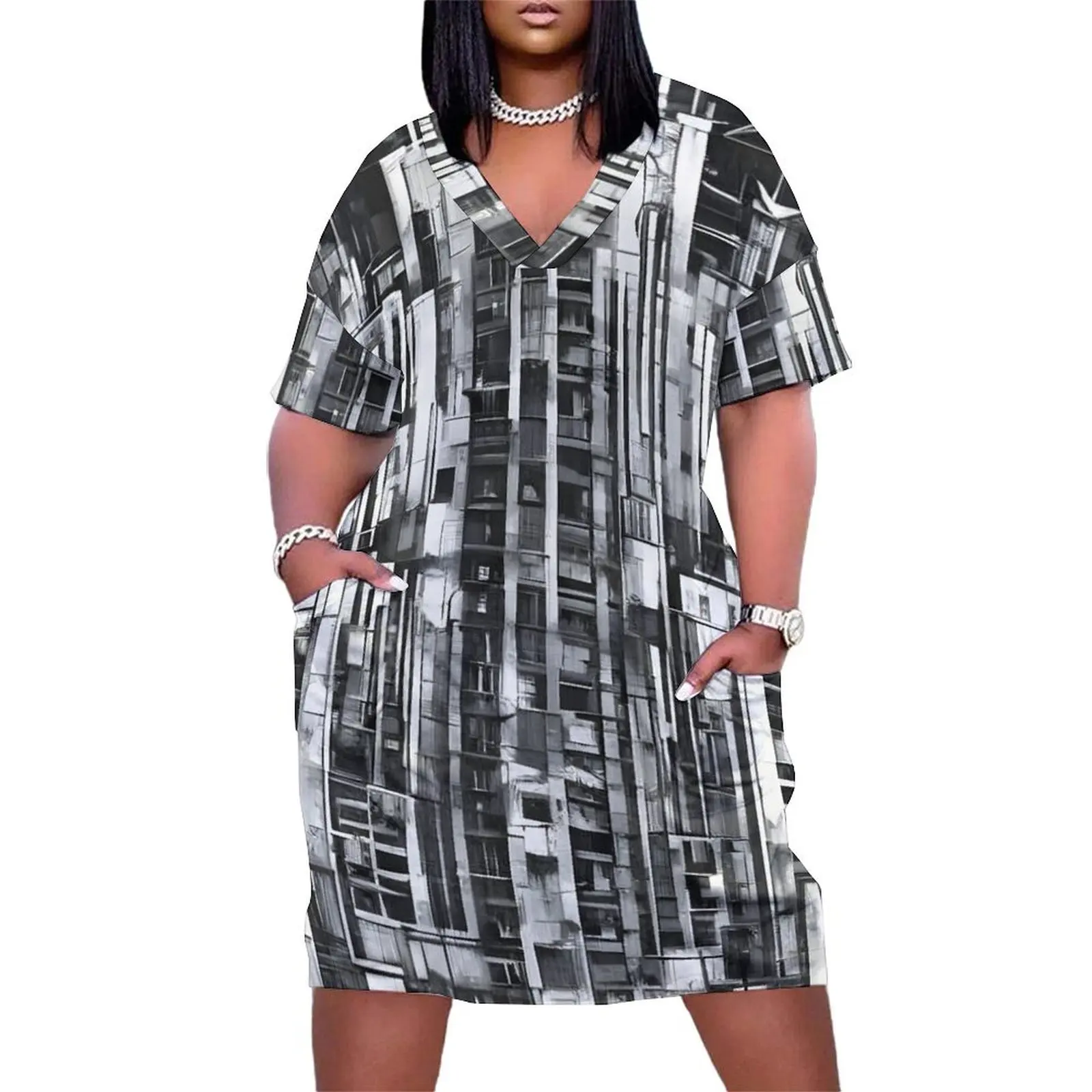 

The Sky is the Limit Loose Pocket Dress Aesthetic clothing summer dress woman 2025