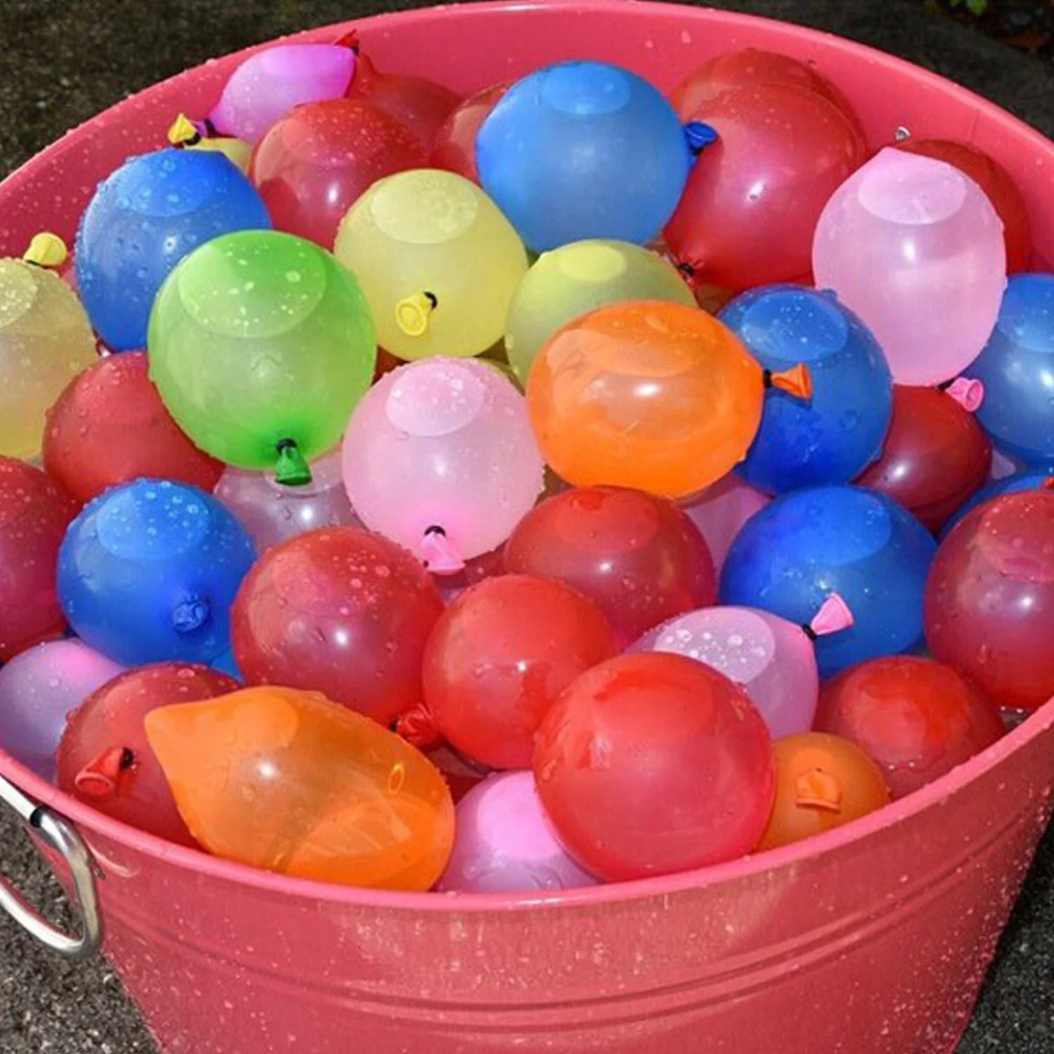 Palloncino per bombe d'acqua di ricarica per bambini 120 pezzi con elastici da 120 pezzi con 1 pezzo strumento di ricarica facile e veloce riempimento acqua giocattolo estivo da spiaggia